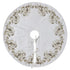 Imperial Design Hand Beaded Christmas Tree Skirt on Cream Silk - Large - 60" - ARCADIA HOME